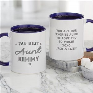 The Best Auntie Personalized Coffee Mug 11oz.- Blue - 41487-BL