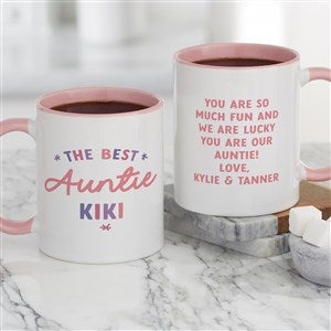 The Best Auntie Personalized Coffee Mug 11oz.- Pink - 41487-P
