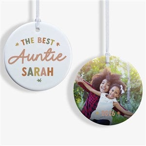 The Best Auntie Personalized Premium Ornament- 2.85 Glossy - 2 Sided - 41493-2