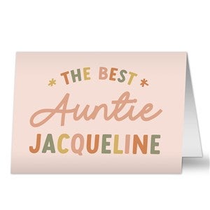 The Best Auntie Personalized Greeting Card - 41498