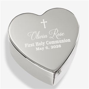 God Bless Personalized Silver Heart Keepsake Box - 41502