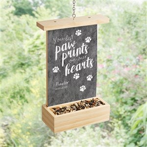 Paw Prints On My Heart Personalized Bird Feeder - 41504