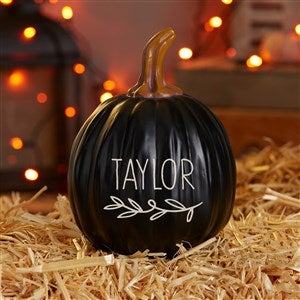 Thankful Grateful Blessed Personalized Pumpkin - Small Black - 41515-SB