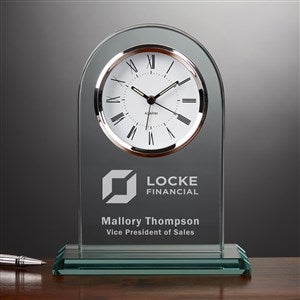 Engraved Logo Glass Clock - 41548