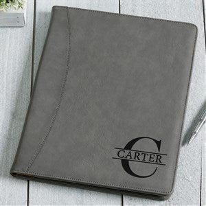 Namely Yours Personalized Full Pad Portfolio - Charcoal - 41549-C