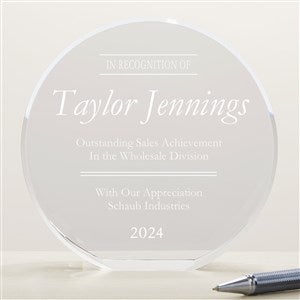 Performing with Excellence Personalized 6" Premium Crystal Award - 41559-L