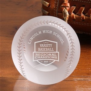 Engraved Logo Glass Baseball - 41566