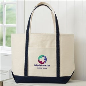 Embroidered Logo Weekender Tote - Navy - 41578-B