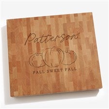 Fall Family Pumpkins Personalized 16x18 Butcher Block Cutting Board - 41579-16