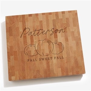 Fall Family Pumpkins Personalized 16x18 Butcher Block Cutting Board - 41579-16