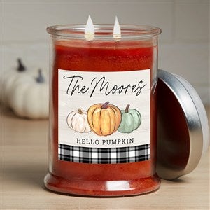 Fall Family Pumpkins Personalized Candle Jar - Pumpkin - 41583-P