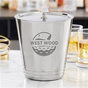 Personalized Logo Silver Ice Bucket - 41593