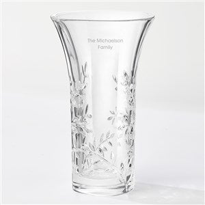 Vera Wang Engraved Housewarming Crystal Leaf Vase - 41608