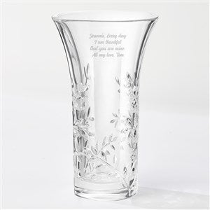 Vera Wang Engraved Crystal Leaf Vase - 41609