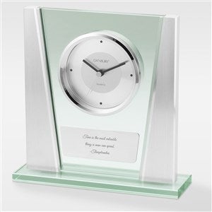 Engraved Modern Glass Home Office Clock - 41615