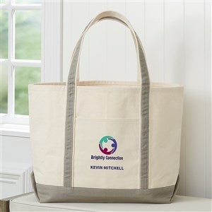 Embroidered Logo Weekender Tote - Grey - 41629-G