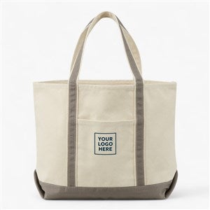 Embroidered Logo Weekender Tote - Grey - 41629