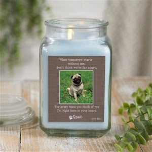 Pet Memorial Personalized 18 oz. Linen Candle Jar - 41634-18CW