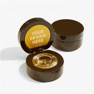 Engraved Logo Navigator Compass - Mahogany - 41637