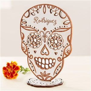 Day of the Dead Personalized Wood Keepsake-Whitewash - 41642-W