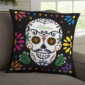 Day of the Dead Personalized 18 Velvet Throw Pillow - 41643-LV