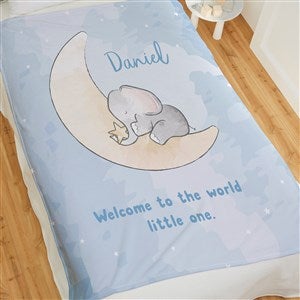 Baby Elephant Personalized 60x80 Plush Fleece Blanket - 41645-L