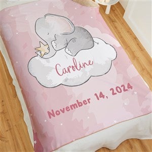 Baby Elephant Personalized 50x60 Sherpa Blanket - 41645-S