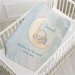 Baby Elephant Personalized 30x40 Quilted Blanket - 41645-QQ