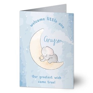 Baby Elephant Personalized Greeting Card - 41652