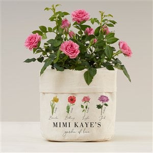 Personalized Canvas Flower Planter - Birth Month Flower - 7x7 - 41688