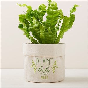 Personalized Canvas Flower Planter - Plant Lady - Small - 41689-S