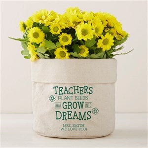 Growing Dreams Personalized Canvas Flower Planter- 5x6 - 41692-S