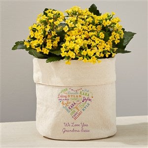 Personalized Canvas Flower Planter - Close to Her Heart - Large - 41693