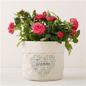 Personalized Canvas Flower Planter - Grateful Heart - Large - 41699
