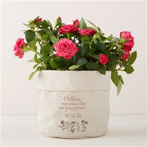 Personalized Canvas Flower Planter - Love Blooms Here - Small - 41701-S