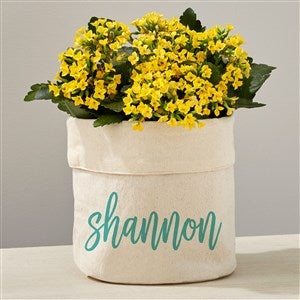 Scripty Name Personalized Canvas Flower Planter- 7x7 - 41706