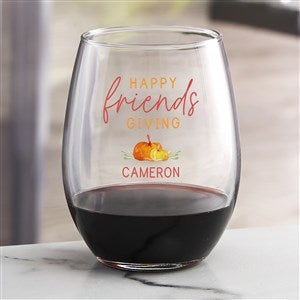 Friendsgiving Personalized Stemless Wine Glass - 41723-S