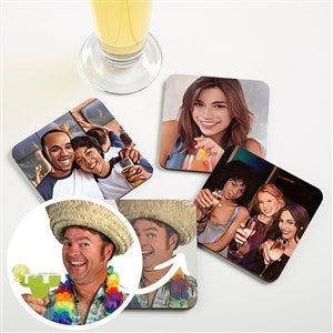 Cartoon Yourself Personalized Bar Photo Coaster - 41736-1