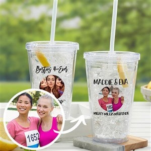 Cute Personalized Clear Tumbler - Bridal Party Cup - Custom Tumbler with Lid