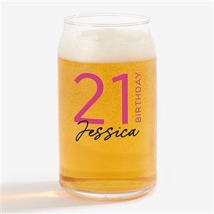 Birthday Bash Personalized Beer Can Glass - 41776-B