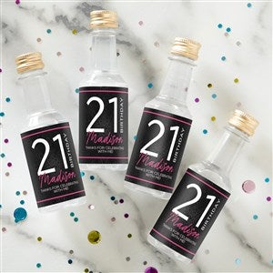 Birthday Confetti Personalized Mini Bottle Liquor Labels - 41780