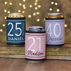 Birthday Bash Personalized Can  Bottle Wrap - 41784