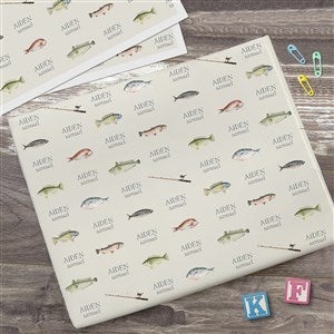 Gone Fishing Personalized Wrapping Paper Sheets - Set of 3 - 41785-S
