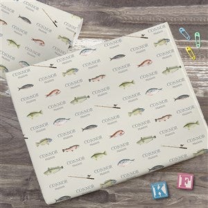 Gone Fishing Personalized Wrapping Paper Roll - 18ft Roll - 41785-L