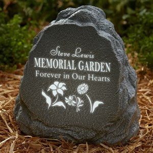 Memorial Garden Personalized LED Outdoor Garden Stone - 41796