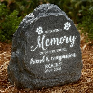 Faithful Companion Personalized LED Outdoor Garden Stone - 41797