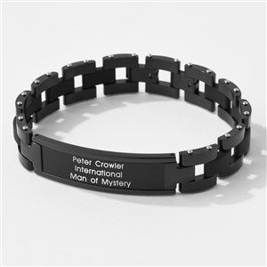 Engraved Matte Black ID Bracelet - 41856