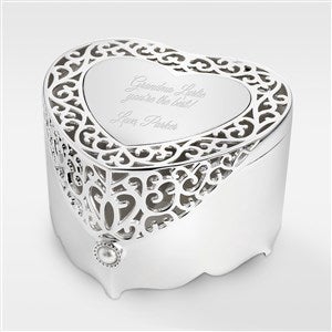 Engraved Scroll Heart Keepsake Box for Grandma - 41882