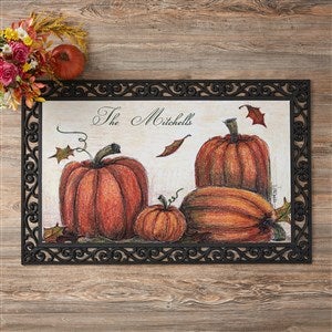 Personalized Welcome Mat - Autumn Pumpkin Patch - 4190-M