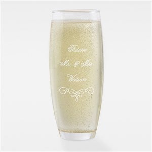 Engraved Engagement Stemless Champagne Flute - 41913